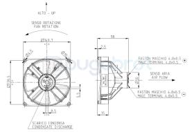 Electro ventiladores 18-700363 - ELEC. SPAL 140MM. REC. SOP. 12V. VA21-A37/C-45S