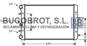 Radiadores 40-SA2006 - RADIADOR AGUA GRUPO SEAT/SKODA/VOLKSWAGWEN