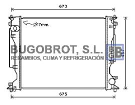 Radiadores 40-TO2717 - RADIADOR DE AGUA LEXUS IS200D