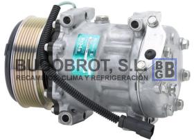 Compresor Original 51-8202 - COMP. SD7H15 L-BRIDA (WP) P-8  120 MM.  24 V.  (JCB 32008573