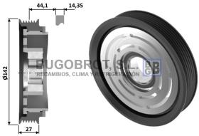 Embragues 52-0033 - POLEA DE EMBRAGUE COMP. TM Ø142 PV6