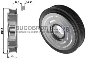 Embragues 52-0082 - POLEA DE EMBRAGUE COMP. TM Ø142 PV6