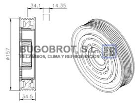 Embragues 52-0083 - POLEA DE EMBRAGUE COMP. TM Ø157 PV8