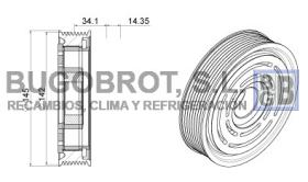 Embragues 52-0090 - POLEA DE EMBRAGUE COMP. TM Ø142 PV8