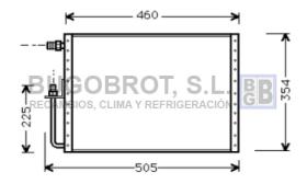 Condensador 60-UV5000 - CONDENSADOR SANDEN FLUJO PARALELO 460 X 360 X 16