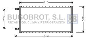 Condensador 60-UV5003 - CONDENSADOR STANDARD  FLUJO PARALELO 570 X 285 X 16