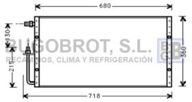 Condensador 60-UV5096 - CONDENSADOR UNIVERSAL BGBQA  680 X 360 X 16 MM.