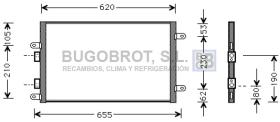 Condensador 62-AL5077 - CONDENSADOR ALFA ROMEO 147 (46768973)