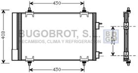 Condensador 62-CN5230 - CONDENSADOR CITROEN BERLINGO-C4 (6455CY)