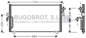 Condensador 62-DN5182 - CONDENSADOR NISSAN PRIMERA (92110/2F000)