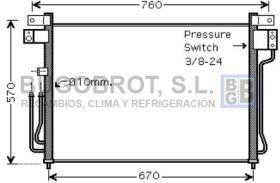 Condensador 62-DN5299 - CONDENSADOR NISSAN NAVARA