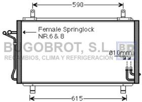 Condensador 62-DN5329 - CONDENSADOR NISSAN 350Z