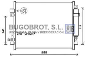 Condensador 62-DN5428 - CONDENSADOR NISSAN NOTE