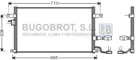 Condensador 62-DW5056 - CONDENSADOR CHEVROLET LACETTI / NUBIRA