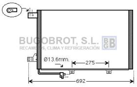 Condensador 62-MS5578 - CONDENSADOR MERCEDES CLASE A