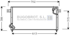 Condensador 62-MT5145 - CONDENSADOR MITSUBISHI PAJERO II  (MB918436)