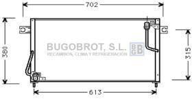 Condensador 62-MT5146 - CONDENSADOR MITSUBISHI PAJERO II (10/93-02/00) (MB918438)