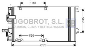 Condensador 62-OL5326 - CONDENSADOR OPEL ASTRA G / ZAFIRA A (1850073)