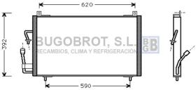 Condensador 62-PE5182 - CONDENSADOR PEUGEOT 406