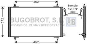 Condensador 62-PE5191 - CONDENSADOR PEUGEOT 206/206CC