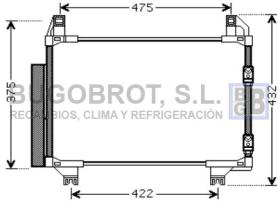 Condensador 62-TO5404 - CONDENSADOR TOYOTA YARIS