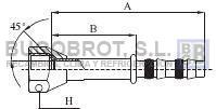 Racor 65-22403 - RACOR TUB. FRIGOSTAR 3/8" X 06 HEMBRA CONO RECTO