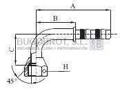 Racor 65-22426 - RACOR TUB. FRIGOSTAR 3/8" X 6 90º  H-CONO