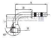 Racor 65-22432 - RACOR TUB. FRIGOSTAR 3/4" X 12  90º H-CONO