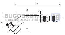 Racor 65-22446 - RACOR TUB. FRIGOSTAR 3/8" X 6 45º H-ORING