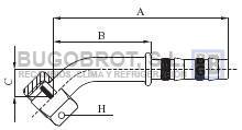 Racor 65-22448 - RACOR TUB. FRIGOSTAR 1/2" X 08 45º H-ORING