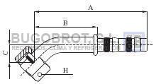 Racor 65-22450 - RACOR TUB. FRIGOSTAR 5/8" X 10  45º H-ORING