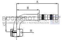 Racor 65-22460 - RACOR TUB. FRIGOSTAR 5/8" X 10 90º H-ORING