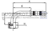 Racor 65-22462 - RACOR TUB. FRIGOSTAR 3/4" X 12  90º H-ORING