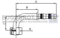 Racor 65-22467 - RACOR TUB. FRIGOSTAR 5/8" X 12 90º  H-ORING