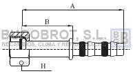 Racor 65-22468 - RACOR TUB. FRIGOSTAR X 8 RECTO H-ROTALOCK