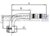 Racor 65-22488 - RACOR TUB. FRIGOSTAR X 8 90º H-ROTALOCK