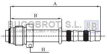 Racor 65-22496 - RACOR TUB. FRIGOSTAR 3/8" X 06 RECTO M-ORING