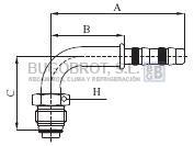 Racor 65-22516 - RACOR TUB. FRIGOSTAR 3/8" X 6 90º  M-ORING