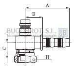 Racor 65-22550 - RACOR TUB. FRIGOSTAR 5/8" X 10 90º ROTAL. BLOQ C/CARG. 134A