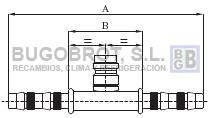 Racor 65-22556 - RACOR TUB. FRIGOSTAR ESPIGA 6X6 C/ CARGADOR ALTA