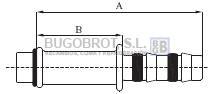 Racor 65-22566 - RACOR TUB. FRIGOSTAR 3/8" X RECTO BRIDA VAL. EXP.