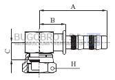 Racor 65-22598 - RACOR TUB. FRIGOSTAR 1/2" X 8 90º ROTALOCK BLOQUE