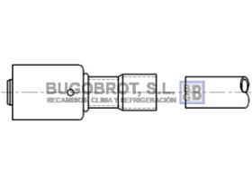 Racor 66-6401 - RACOR SOLDAR MANGUERA SECCION ESTANDAR #06  ALUMINIO