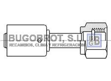 Racor 66-BL1301 - RACOR ALUMINIO 3/8" RECTO ORING HEMBRA G-6