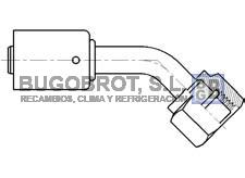 Racor 66-BL1312 - RACOR ALUMINIO 1/2" 45° ORING HEMBRA G-8