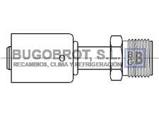 Racor 66-BL1802 - RACOR ALUMINIO 1/2" RECTO ORING MACHO INT. G-8