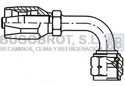 Racor 68-22430 - RACOR TUB. MAFLOW 5/8" X 10 90º H-CONO C/ BRIDA
