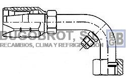 Racor 68-99508 - RACOR TUB. MAFLOW 1/2" X 8 90º  H-ORING C/CARGADOR R-134-A A