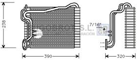 Evaporador 70-AIV145 - BATERIA EVAPORADORA AUDI 80  R-134-A