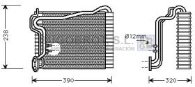 Evaporador 70-AIV146 - BATERIA EVAPORADORA AUDI 80